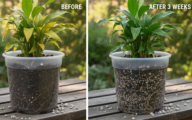 Before - Struggling Plant